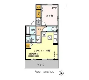 ルービーパレス【1階】の間取り