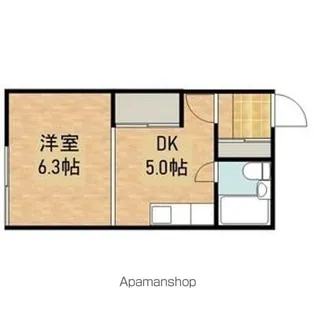 ハイツすずらんA【1階】の間取り