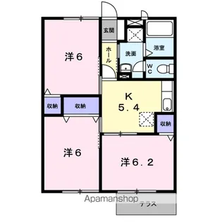 サンシティー臼井C【1階】の間取り