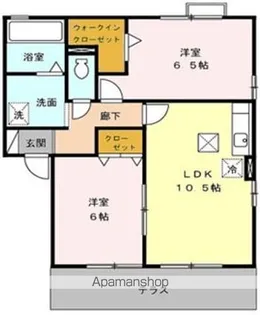 リビングタウン長与C棟【1階】の間取り