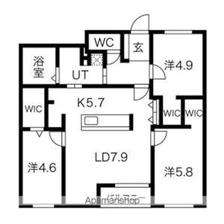 RITZ GRANDE 菊水上町【5階】の間取り