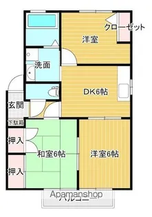 サンシャイン D棟【1階】の間取り
