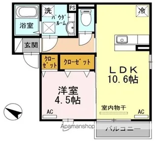 OK-Room住崎【1階】の間取り