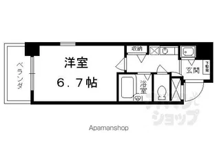 プレサンス京都東山CITYLIFE【201号室】の間取り