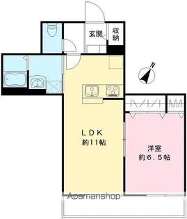 ユニヴェール華【202号室号室】の間取り