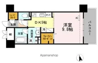 ウェルブライト博多ステーション【9階】の間取り