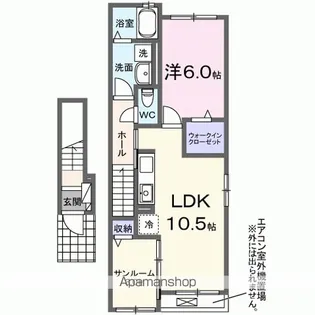 リバーサイドYS【2階】の間取り