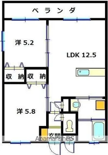 グレイス南【102号室】の間取り
