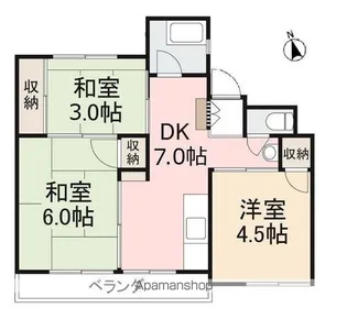 平成マンション【408号室】の間取り