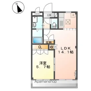 ガーデンハイム参番館【1階】の間取り