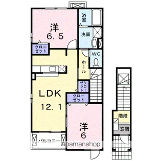 コルソカーサ【2階】の間取り
