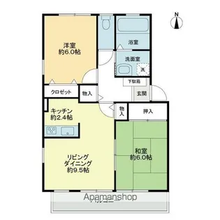 フォブールひかり【1階】の間取り