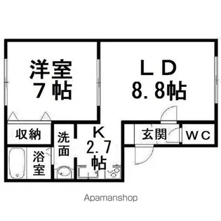 リバティ水芭蕉【2階】の間取り