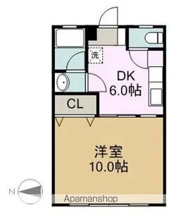 メゾン石芝【201号室】の間取り