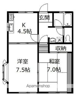エクセレント中山【1階】の間取り