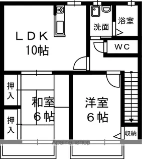カーズコート【2階】の間取り