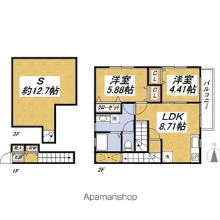 弄月館【2階】の間取り