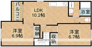 スターテラス三方原【2階】の間取り