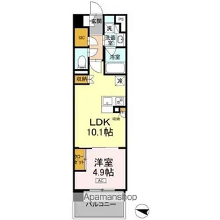 ロイヤルパークス仙台青葉通【405号室】の間取り
