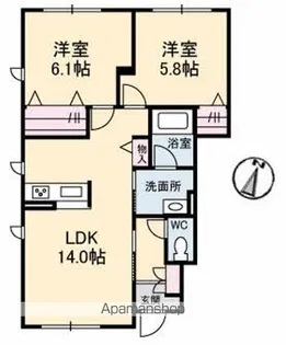 メゾン エル ソニド【1階】の間取り
