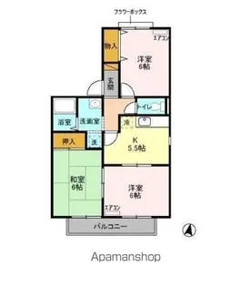 コーラル A【201号室】の間取り