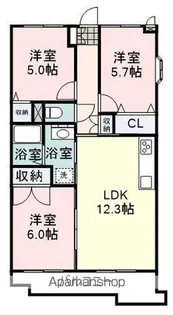 シャロワ【104号室】の間取り