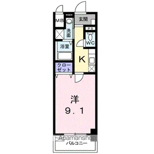 カーサフィオーレ中広通り【10階】の間取り