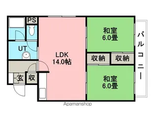 ARIES【205号室】の間取り