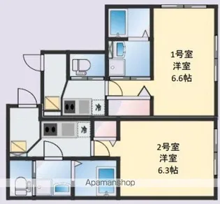 FELICE吉野町ANNEX【3階】の間取り
