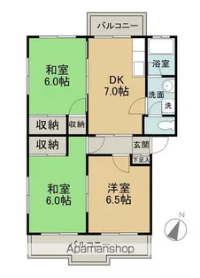 コーポ中村【201号室】の間取り