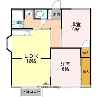 アメニティ津志田 A【2階】の間取り