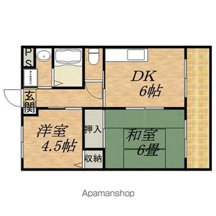 ホワイトハイツ【203号室】の間取り