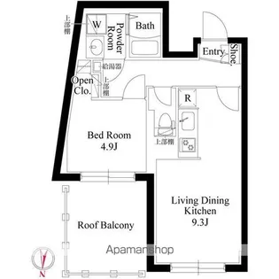 グローリオシェルト駒込西ケ原【5階】の間取り