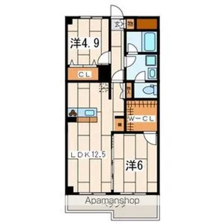 パラシオン栄昇【1階】の間取り