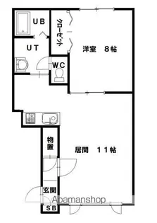 アピアA棟【107号室】の間取り