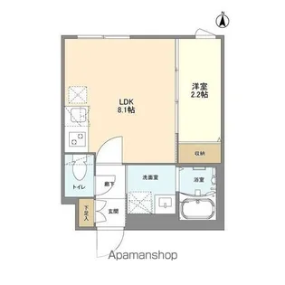 ウェルスクエア八幡山【2階】の間取り