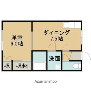 ハーフハイツA【1階】の間取り