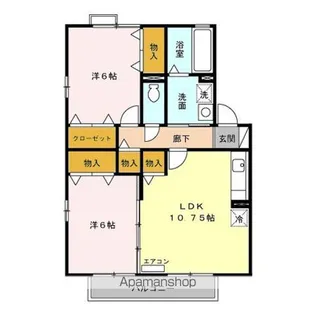 ロジュマン マエバラDEF【2階】の間取り