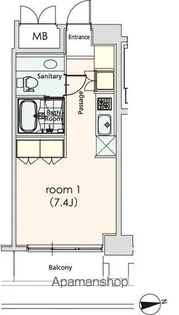 カスタリア芝公園【9階】の間取り