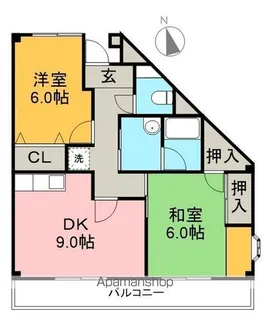 ベルジュ西久万【1階】の間取り