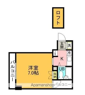 アップルハイツ富田【4階】の間取り