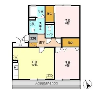 メゾンドォ渕谷 AB【3階】の間取り