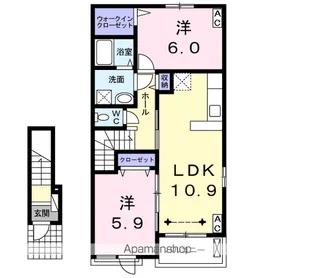 サバービアン【2階】の間取り