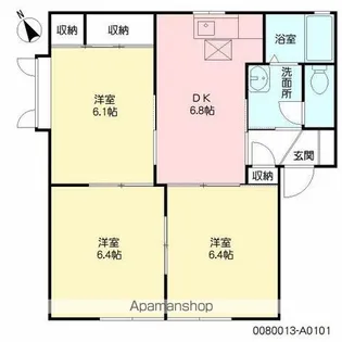 アトレ和泉 A棟【101号室】の間取り