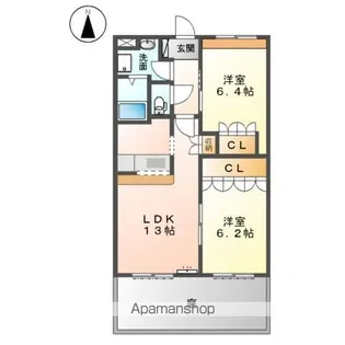 グレイス ヴィラ【1階】の間取り