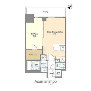 グランカーサ横濱石川町【3階】の間取り