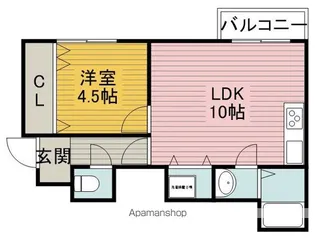 ゴールドスター桜の町【2階】の間取り