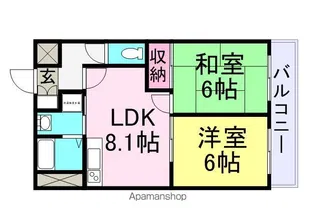 セルジュYS出屋敷【703号室】の間取り