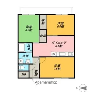メゾンルピナス【・202号室】の間取り