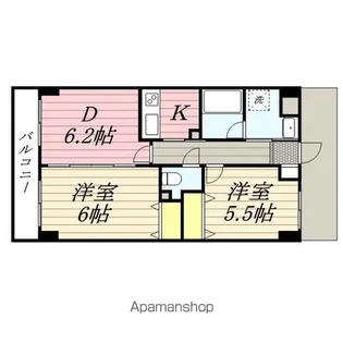 ツインプラザ幸【4階】の間取り